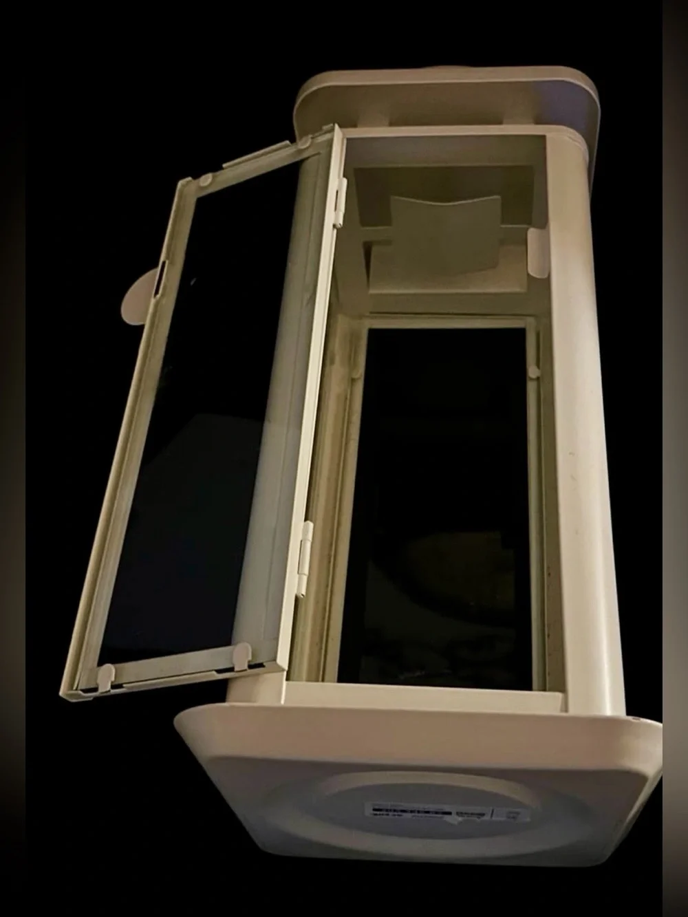 White Metal Lantern with Glass Panels